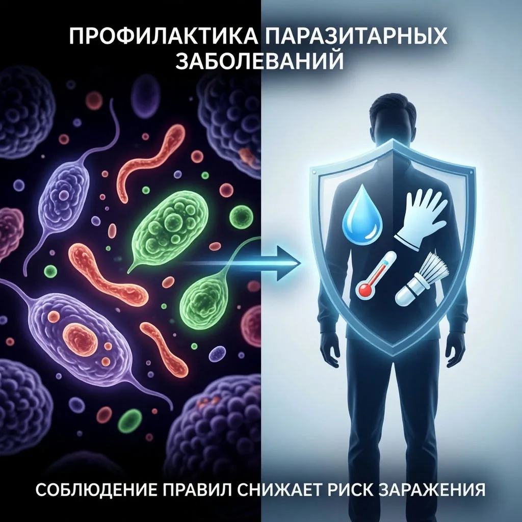 Профилактика паразитарных заболеваний — это комплекс мер, направленных на предупреждени...