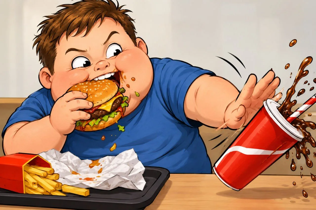 🍔👶Ожирение захватило детей — более 70 миллионов случаев по всему миру. Заболеваемость...