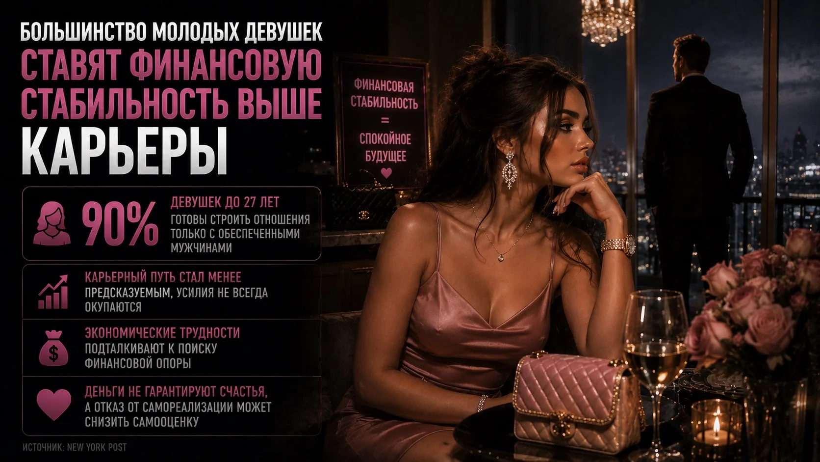 💸 Большинство молодых девушек ставят финансовую стабильность выше карьеры