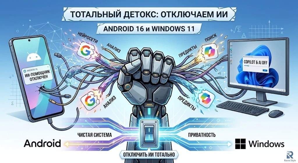📱 Как полностью отключить ИИ-функции в Android 16 и Windows 11

Важно: В 2026 году нейросети перест