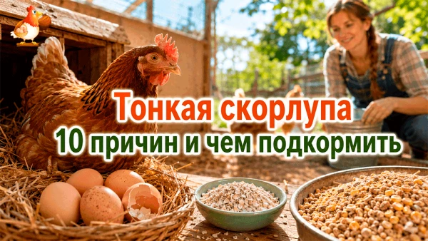 Почему у куриных яиц тонкая скорлупа – 10 причин и чем срочно подкормить несушек мы сег...