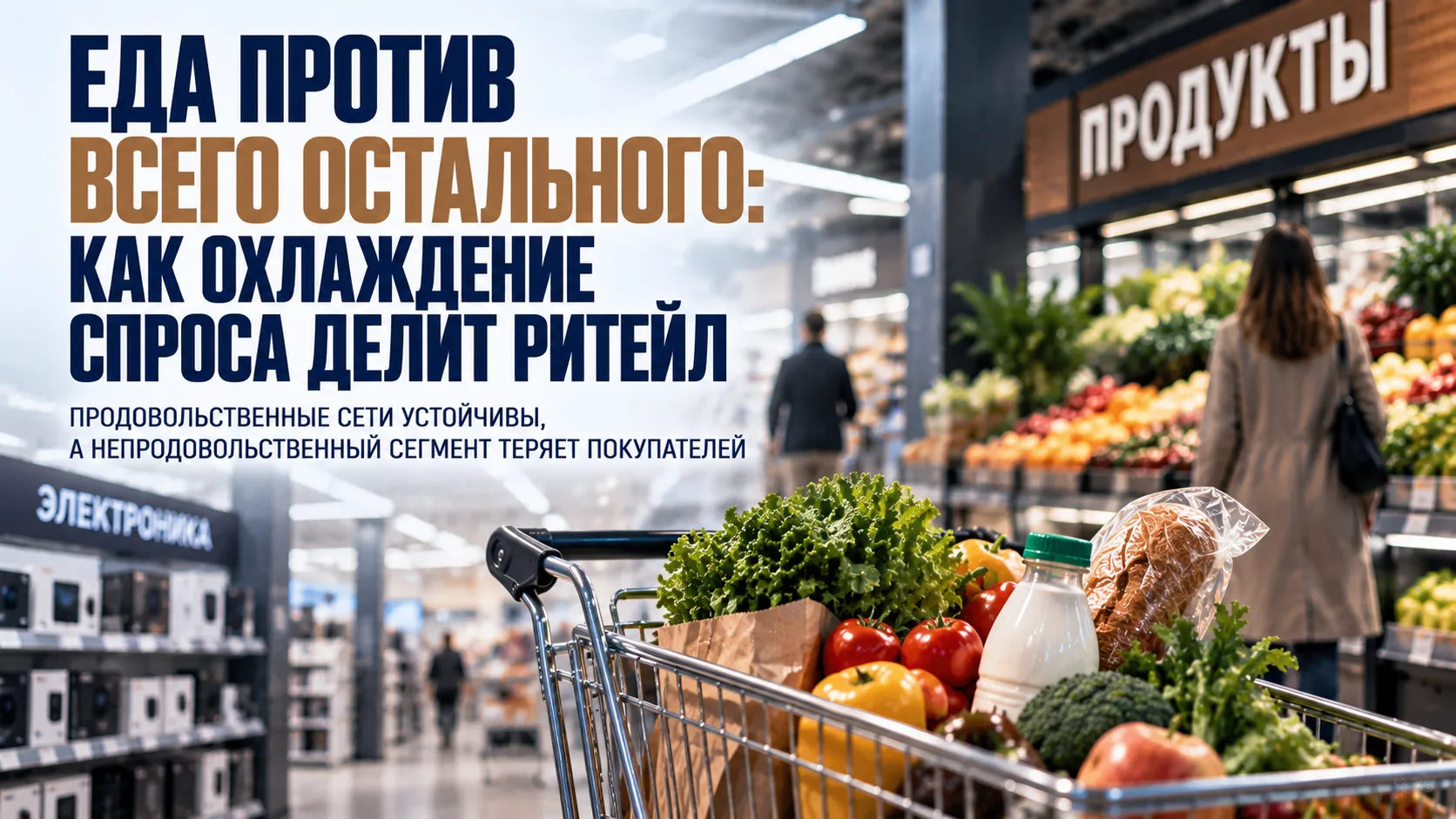 Еда против всего остального: как охлаждение спроса делит ритейл