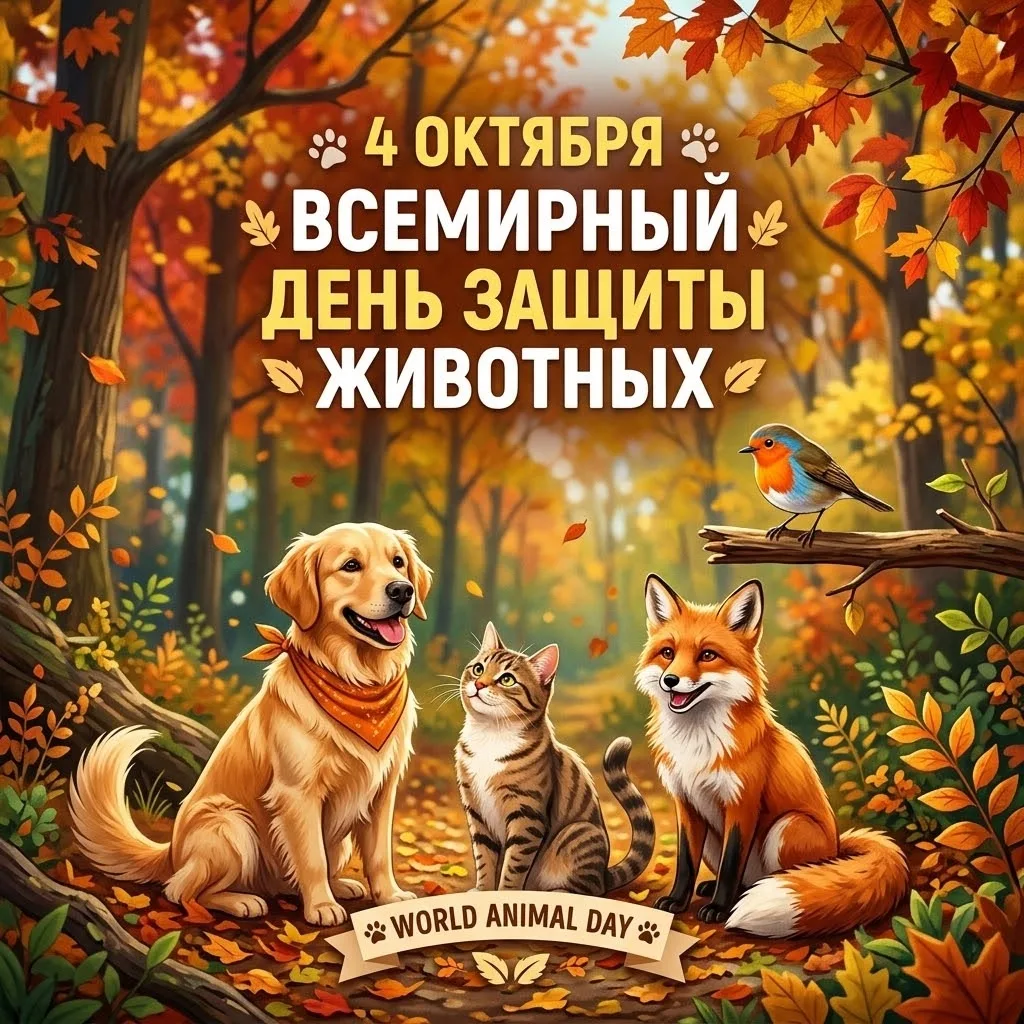 🐾 4 октября — Всемирный день защиты животных!