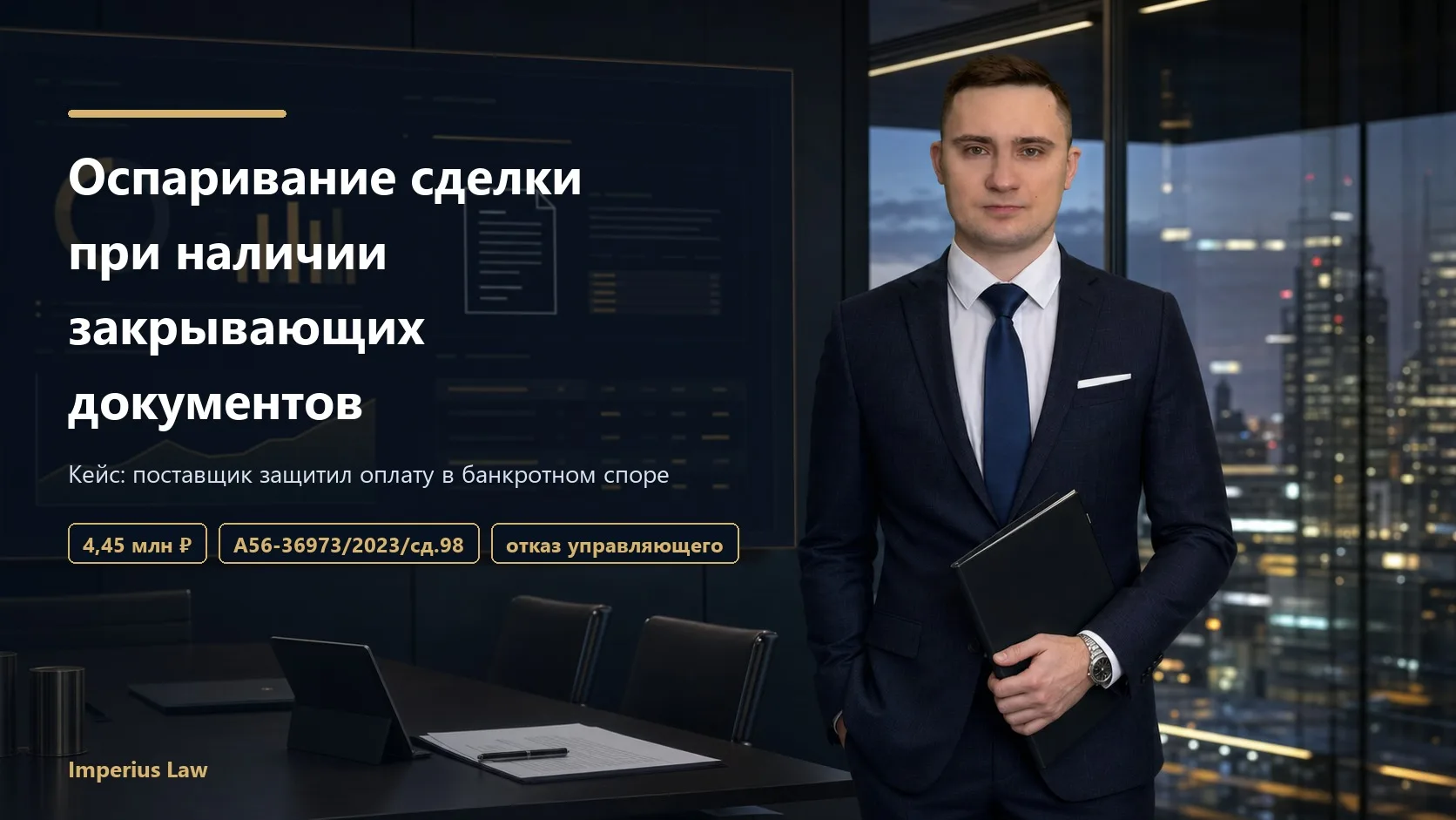 Кейс для поставщиков: закрывающие документы должны работать как система доказательств.

В банкротств