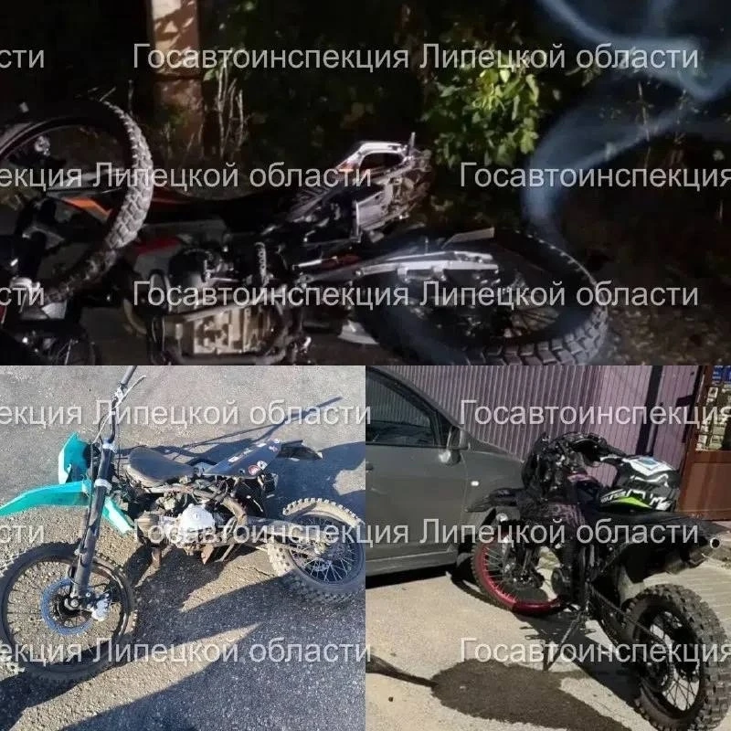 🏍 В Липецкой области за сутки произошло три ДТП с участием питбайков