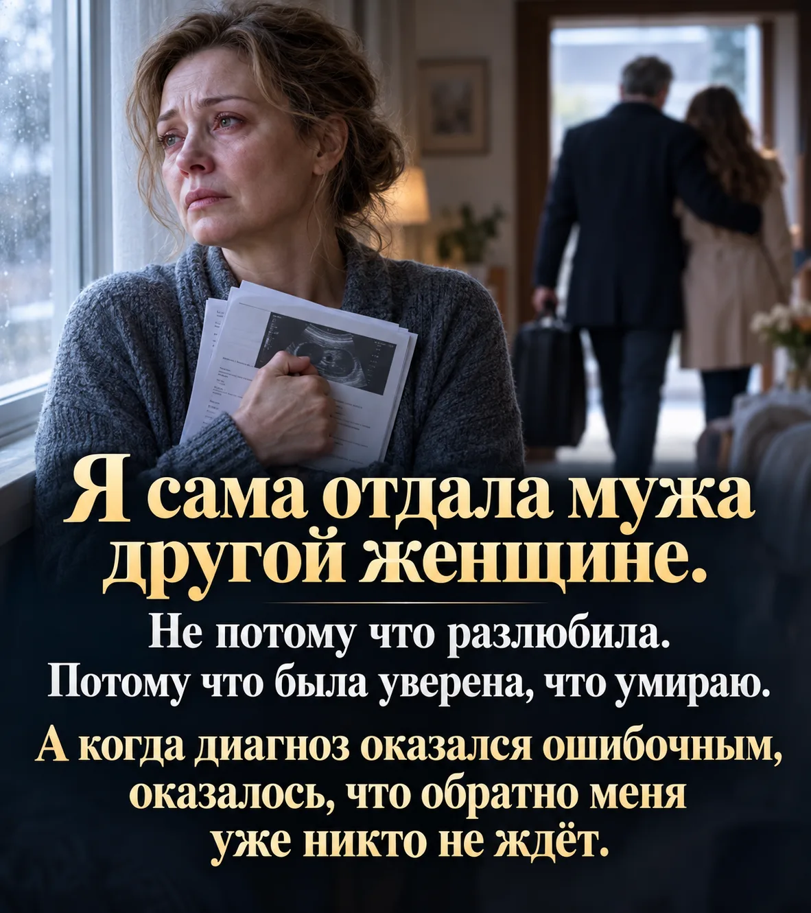 «Я сама отдала мужа другой женщине.» Не потому что разлюбила. Потому что была уверена, что умираю. А