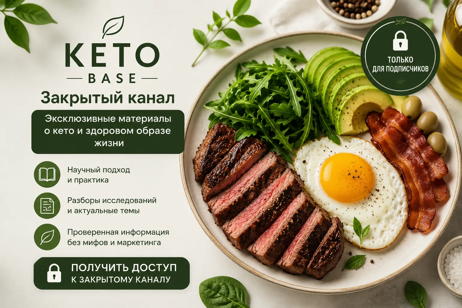 🔒 В закрытом канале «Кето База» вышел новый большой разбор.

🧬 5 механизмов, через которые питание
