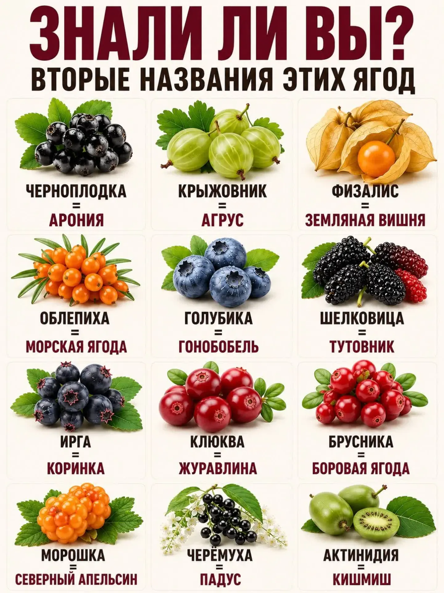 🍓 Ягоды с двойным именем: проверьте себя