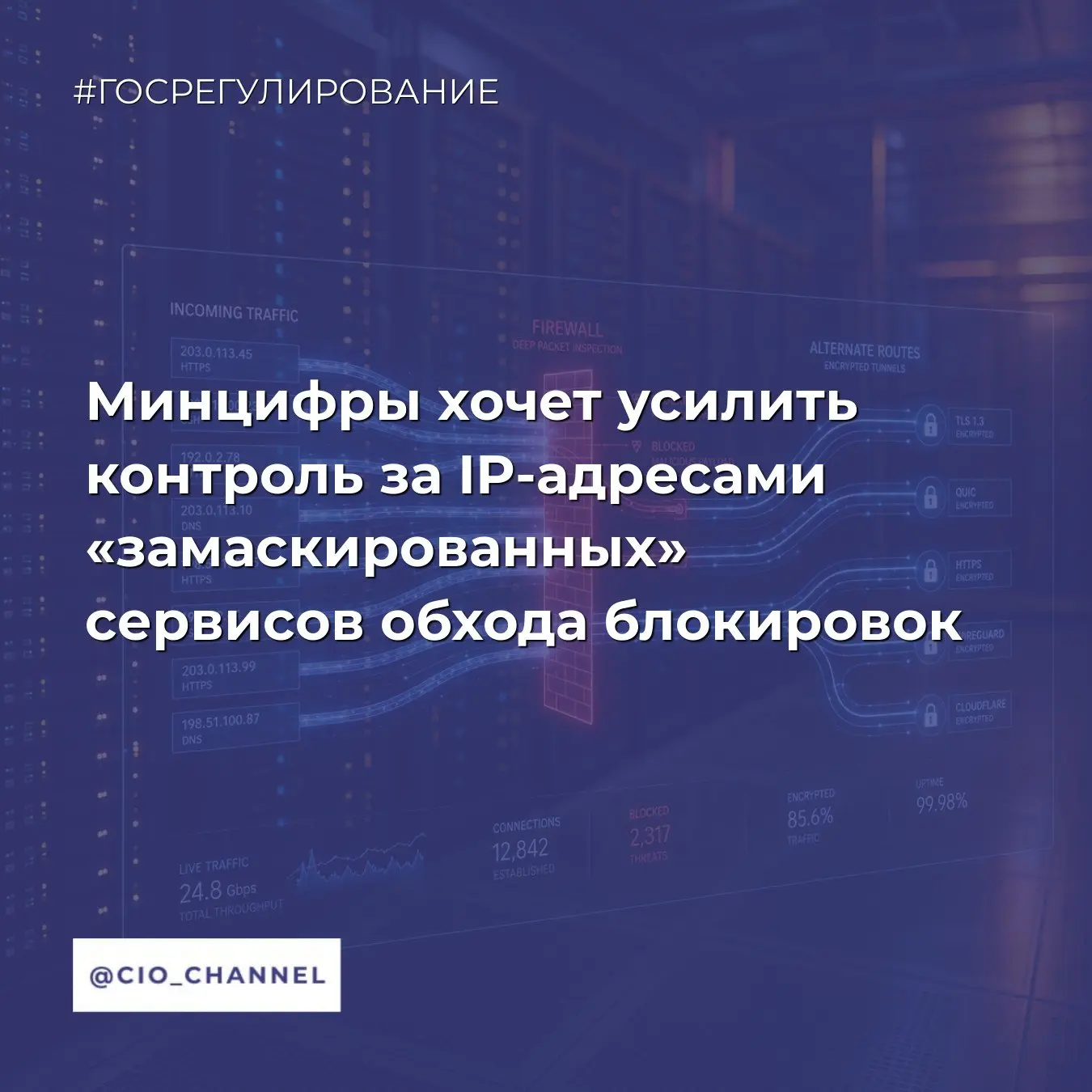 Минцифры хочет усилить контроль за IP-адресами «замаскированных» сервисов обхода блокир...