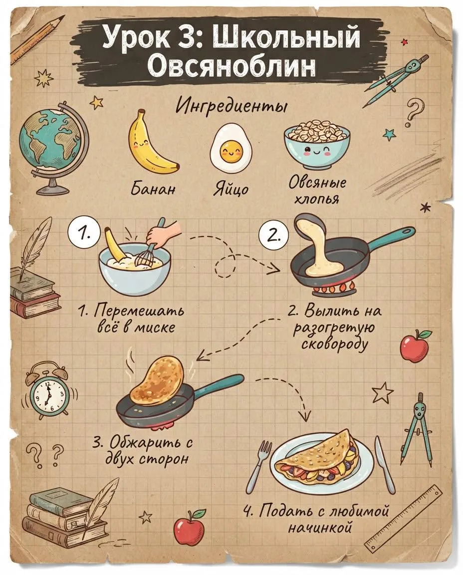 🍌 Сладкий овсяноблин