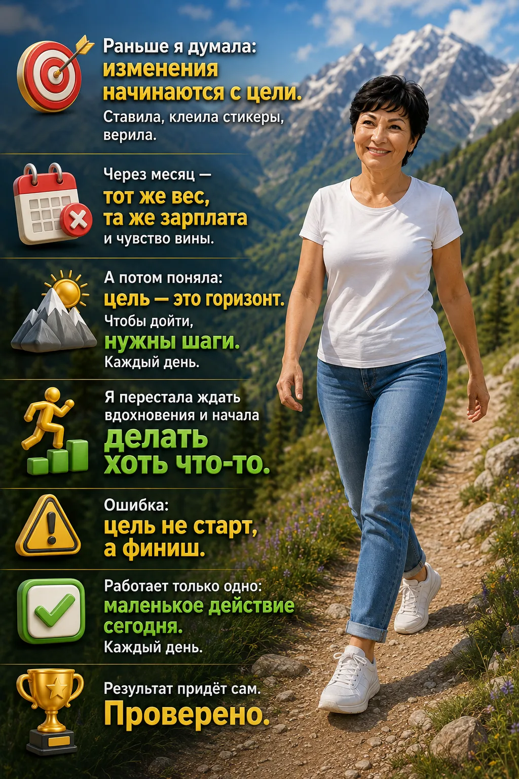 Я ставила цели и не достигала их. Думала, это я слабая. Ошибка: цель — это финиш, а ста...
