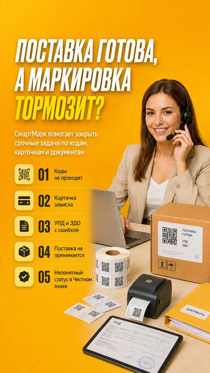 🔴 Поставка готова, а маркировка тормозит отгрузку?