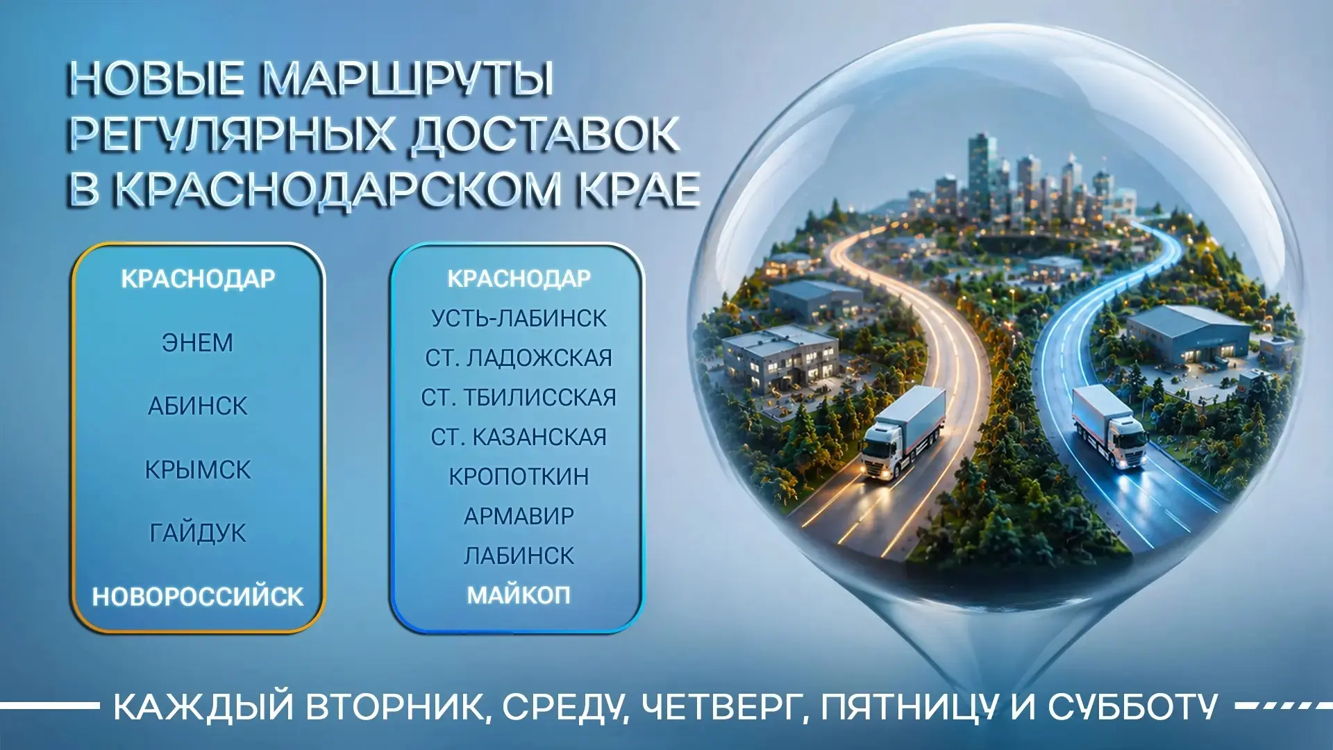 ✨ Продолжаем расширять доставку, чтобы нужные грузовые запчасти были у Вас именно тогда, когда они д