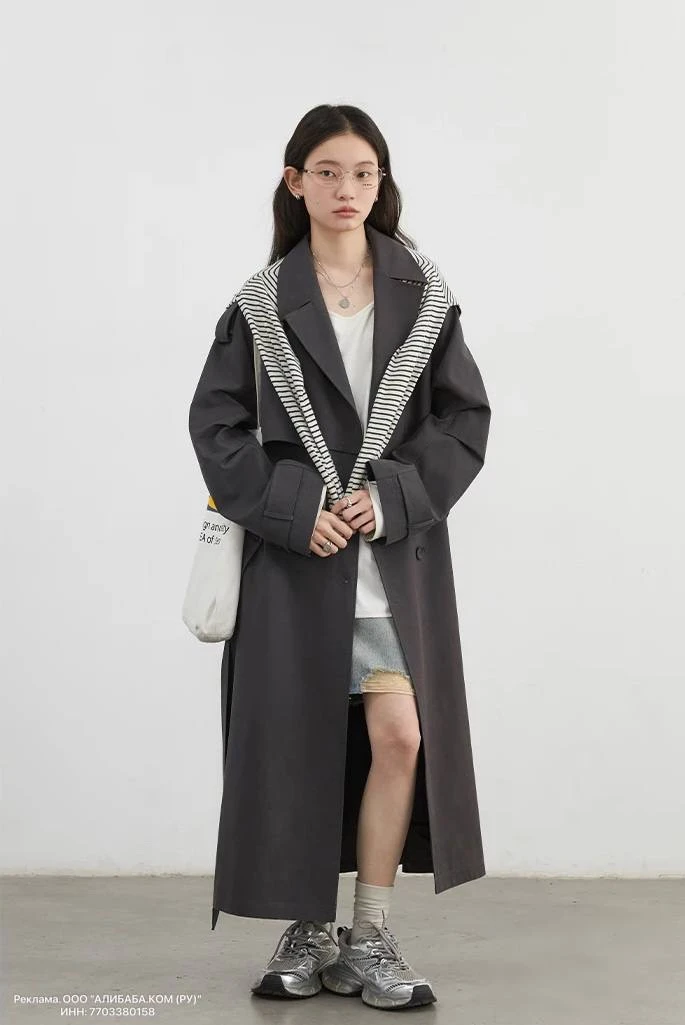 Тренч от Chic Ven в красивом графитовом цвете ♥