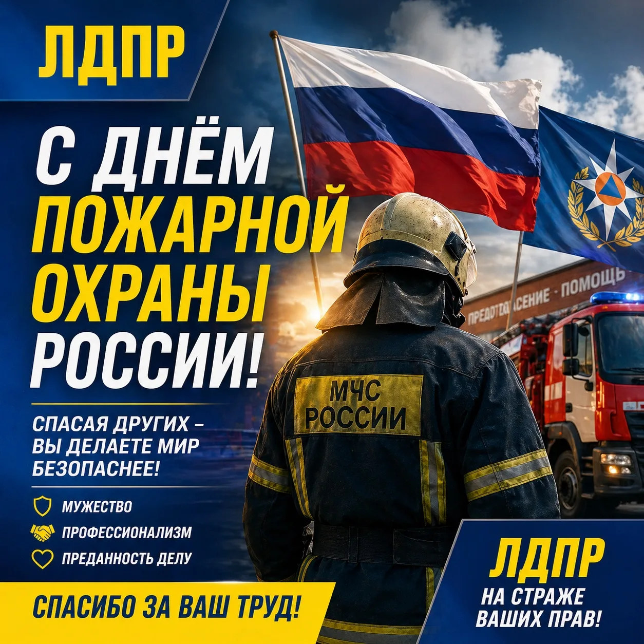 🚒 С Днём пожарной охраны России!