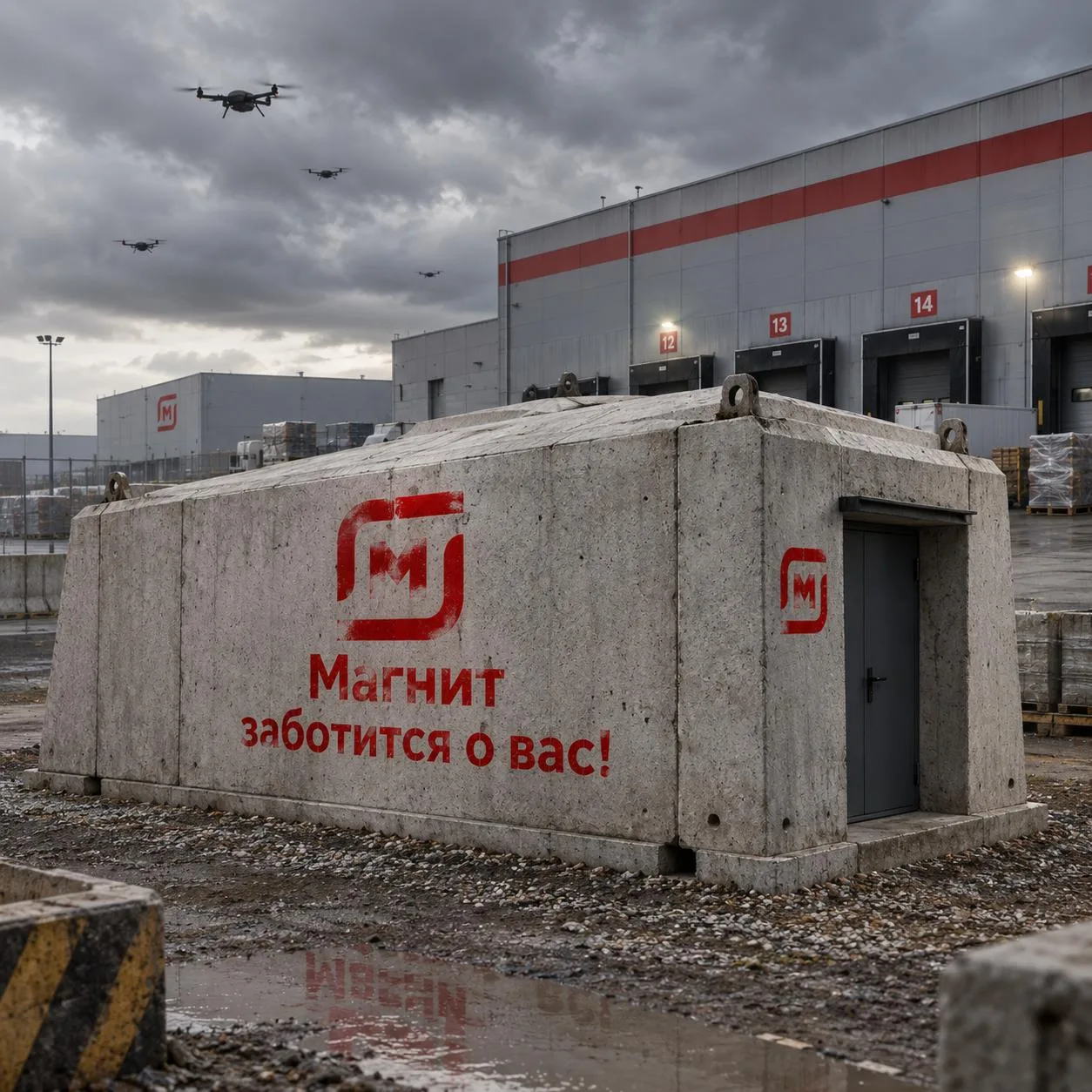 📌«Магнит» закупает укрытия от БПЛА
