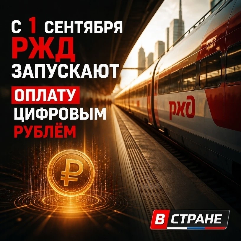 ❗РЖД запустили с 1 сентября оплату билетов на пригородные поезда цифровым рублем