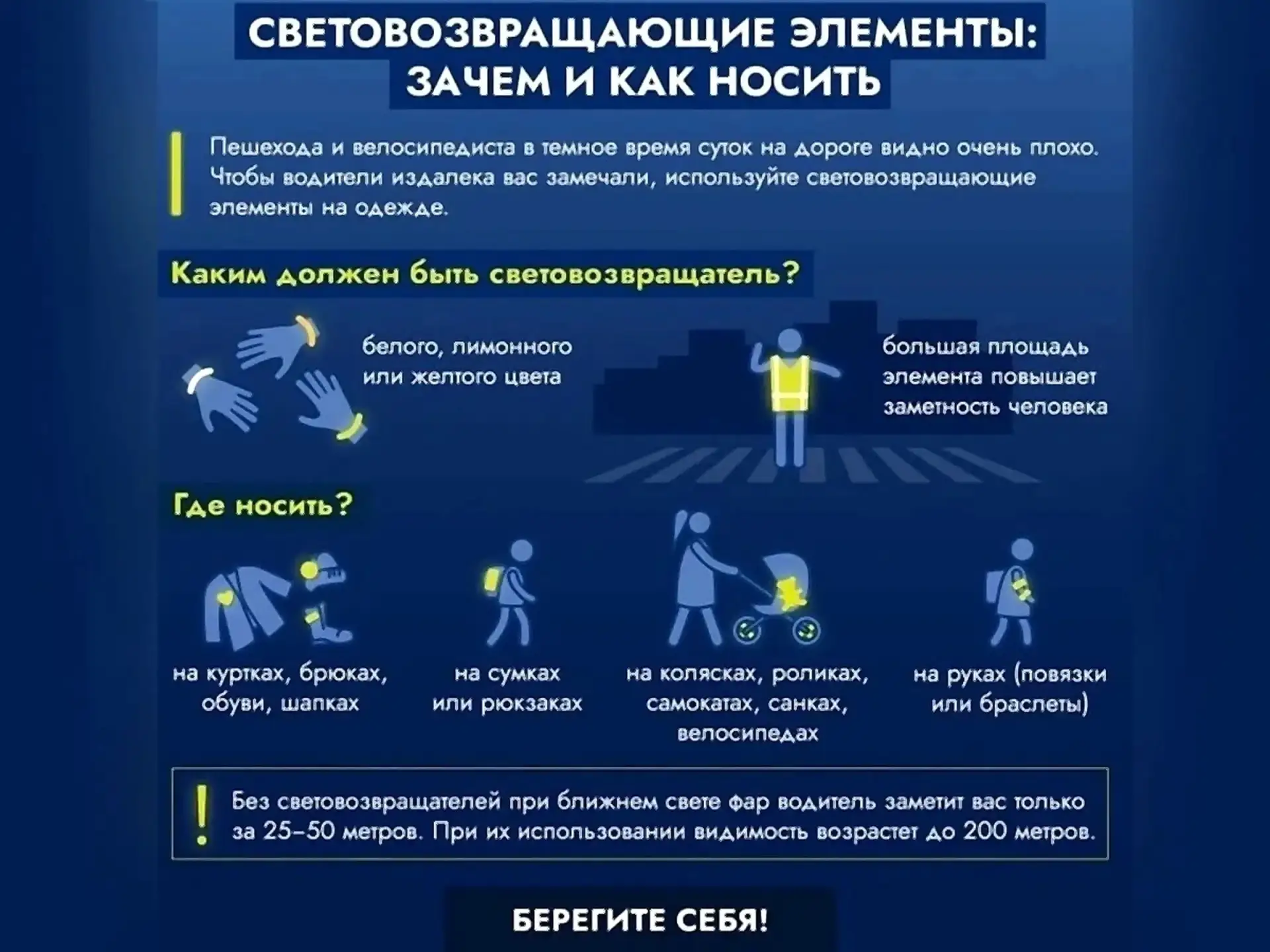 ❗В тёмное время суток аварии с пешеходами становятся самым распространенным видом ДТП в...