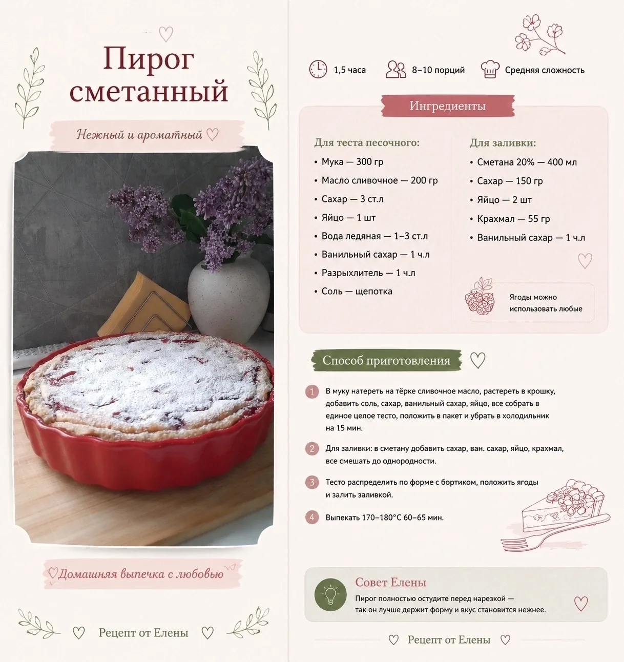 Мои рецепты в картинках.Рецепты проверенные пеку по ним сама и всегда все получается.