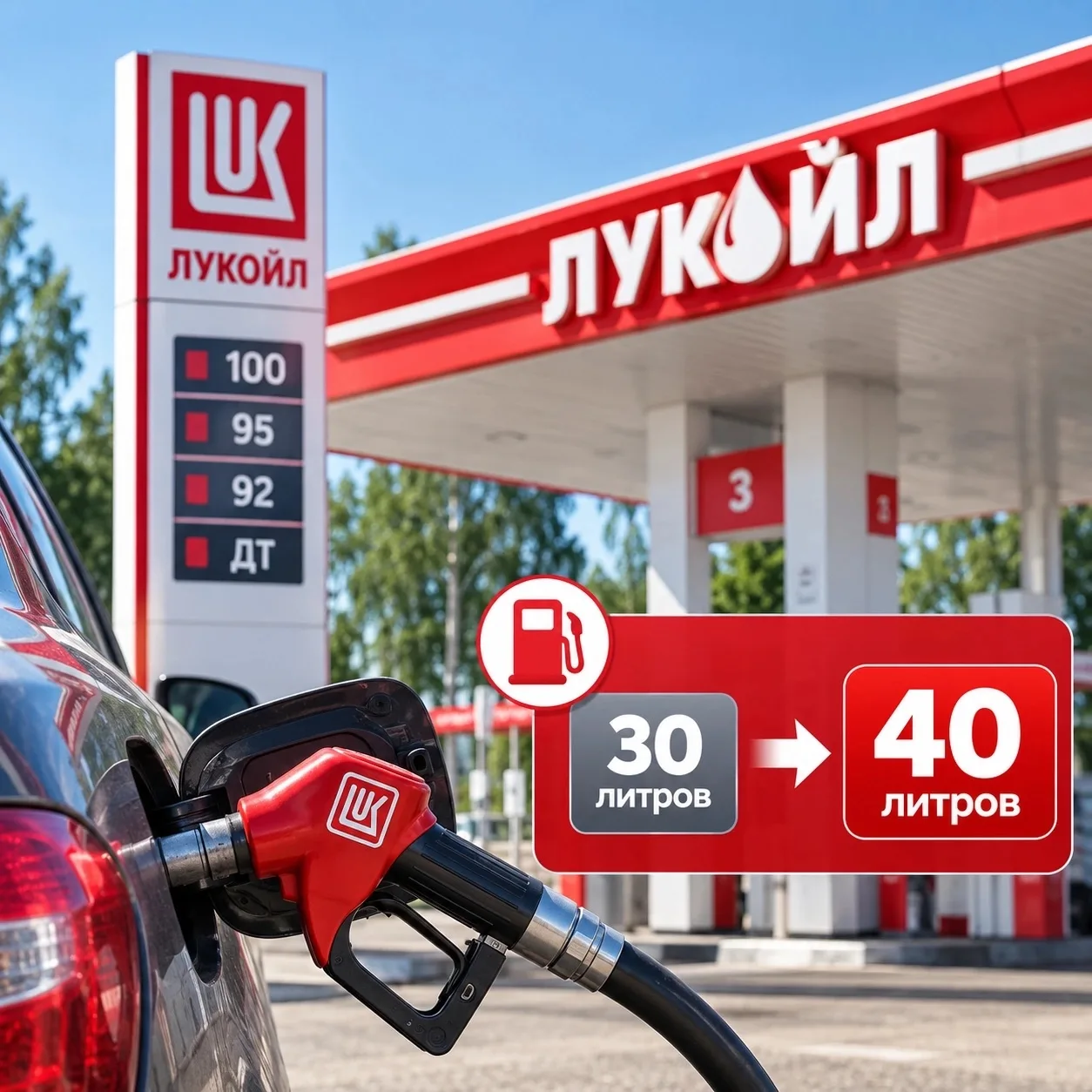 ⛽ На автозаправочных станциях «ЛУКОЙЛ» увеличили лимит отпуска топлива в одни руки. Теп...