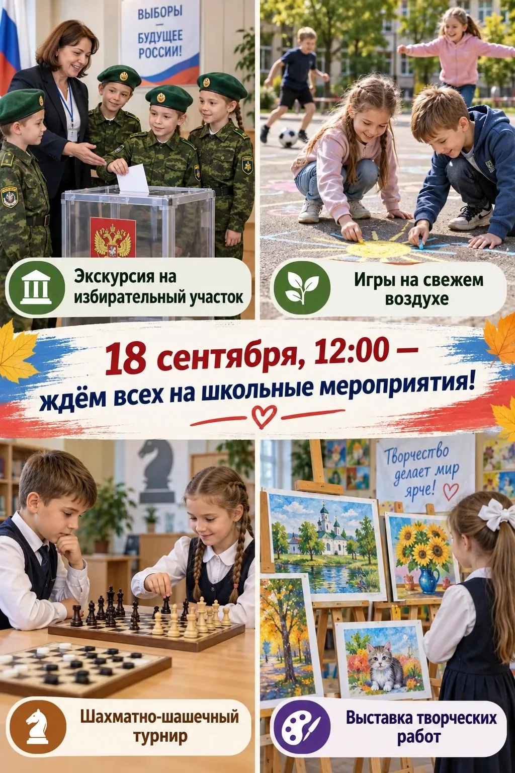🎉 18 сентября — ждём всех школьников! 🎉