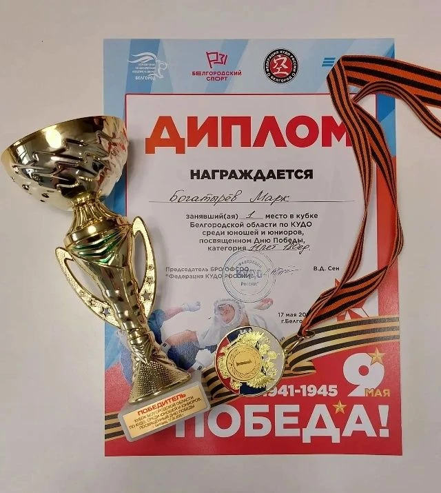 Гордимся лицеистами! Богатырёв Марк занял I место в кубке Белгородской области по КУДО, посвящённом 