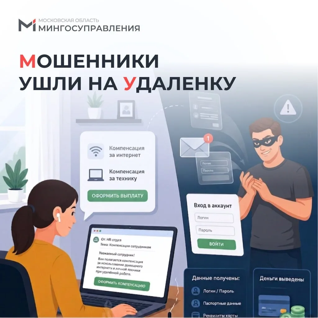 Селятино | Калининец | Москва🏡

Мошенники ушли на удаленку. Они предлагают сотрудникам, работающим 