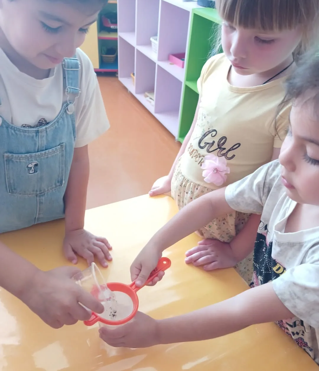 Опыты с водой в средней группе.