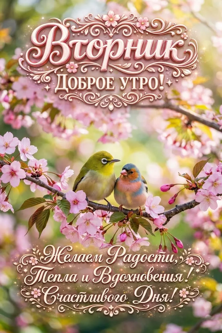 Доброе утро вторника ☀

Пусть этот день начнётся с хороших новостей, приятных встреч и отличного нас