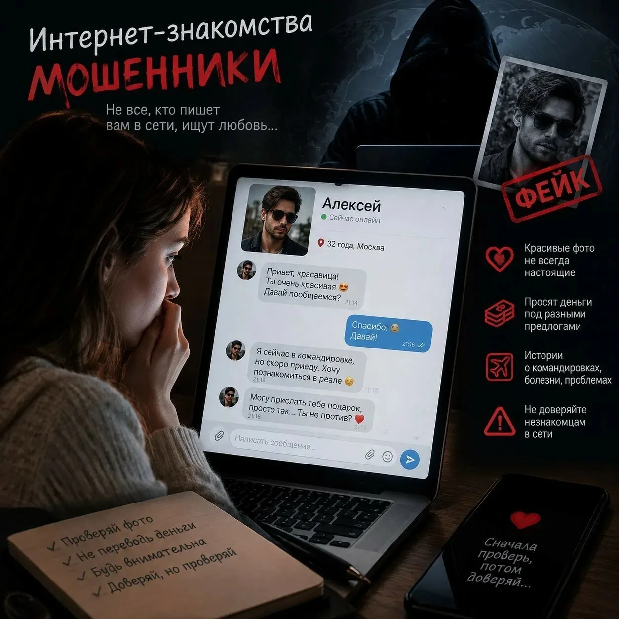 💔 Виртуальный роман обернулся потерей 2,3 млн рублей для жительницы Приангарья