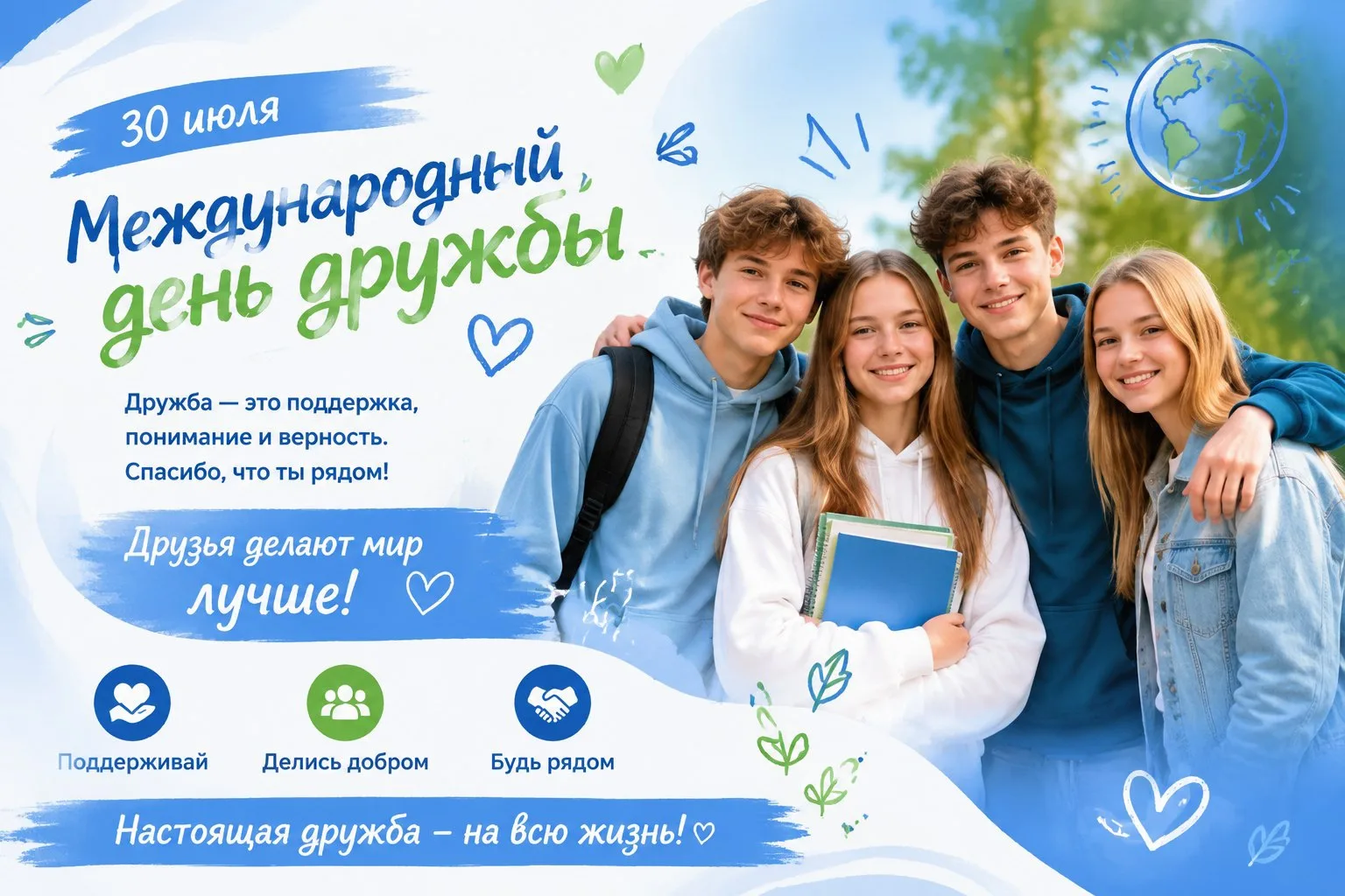 🎉 Сегодня — Международный день дружбы! 🎉