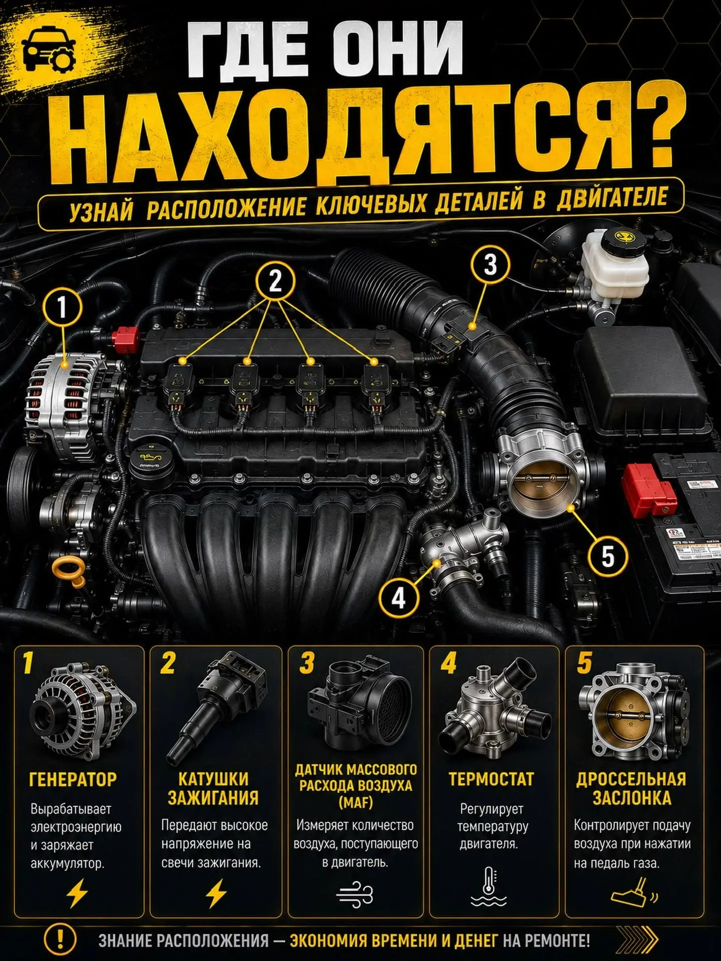 🚗 Думаешь, знаешь свой двигатель? Проверь себя!