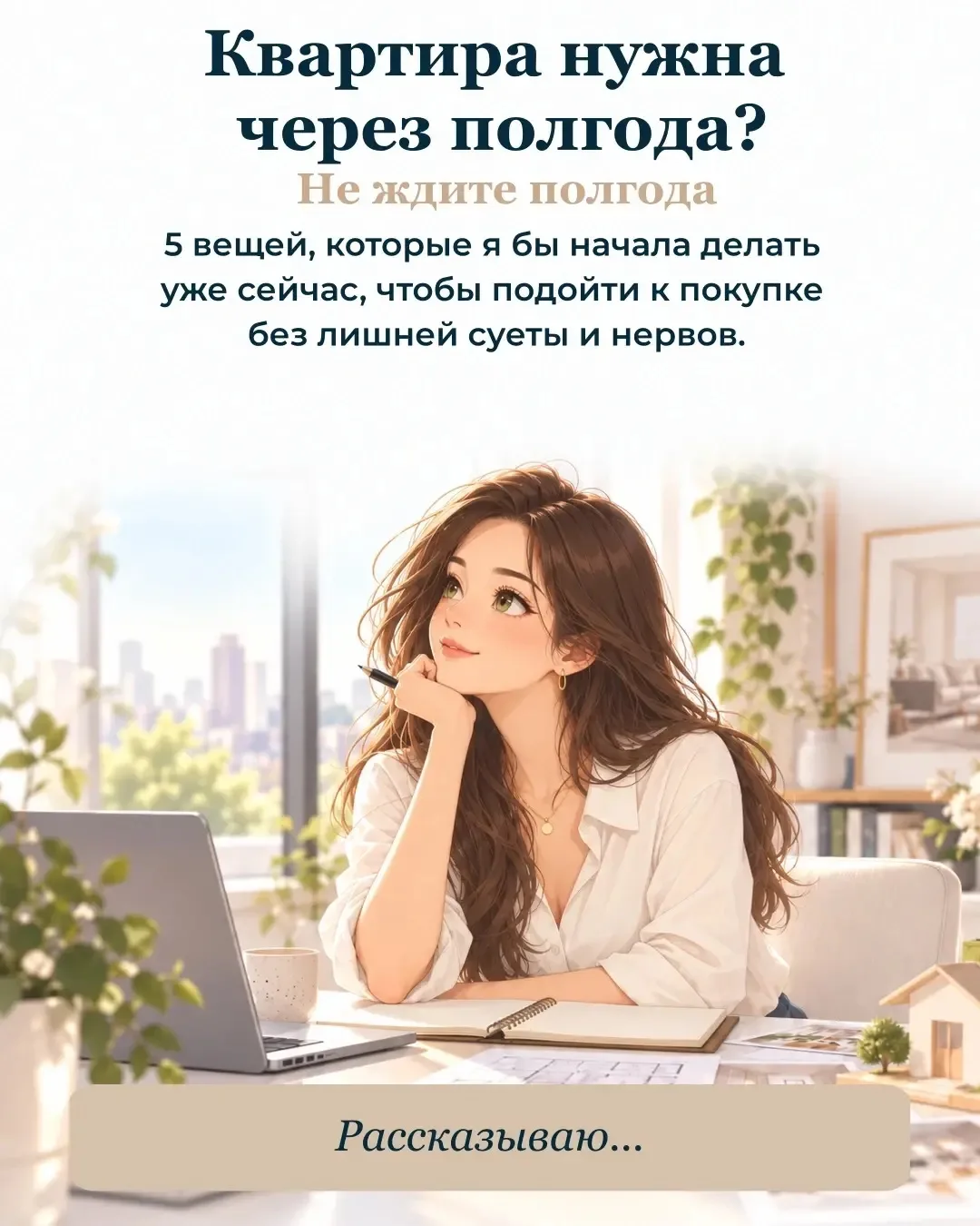 🟢 Если квартира нужна не сейчас, а через несколько месяцев — это не значит, что пока н...