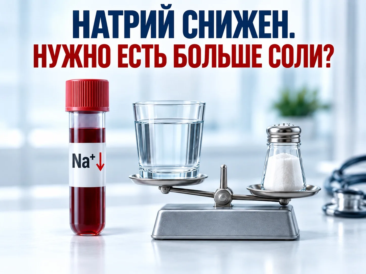 Если в анализе снижен натрий, нужно ли просто начать есть больше соли? На самом деле та...