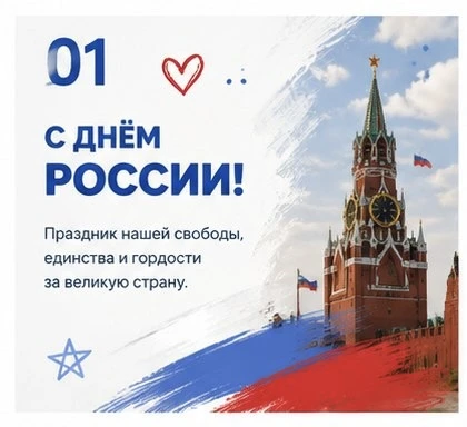 Дорогие друзья! 🇷🇺 12 июня мы отмечаем День России — праздник единства, гордости и любви к нашей Р