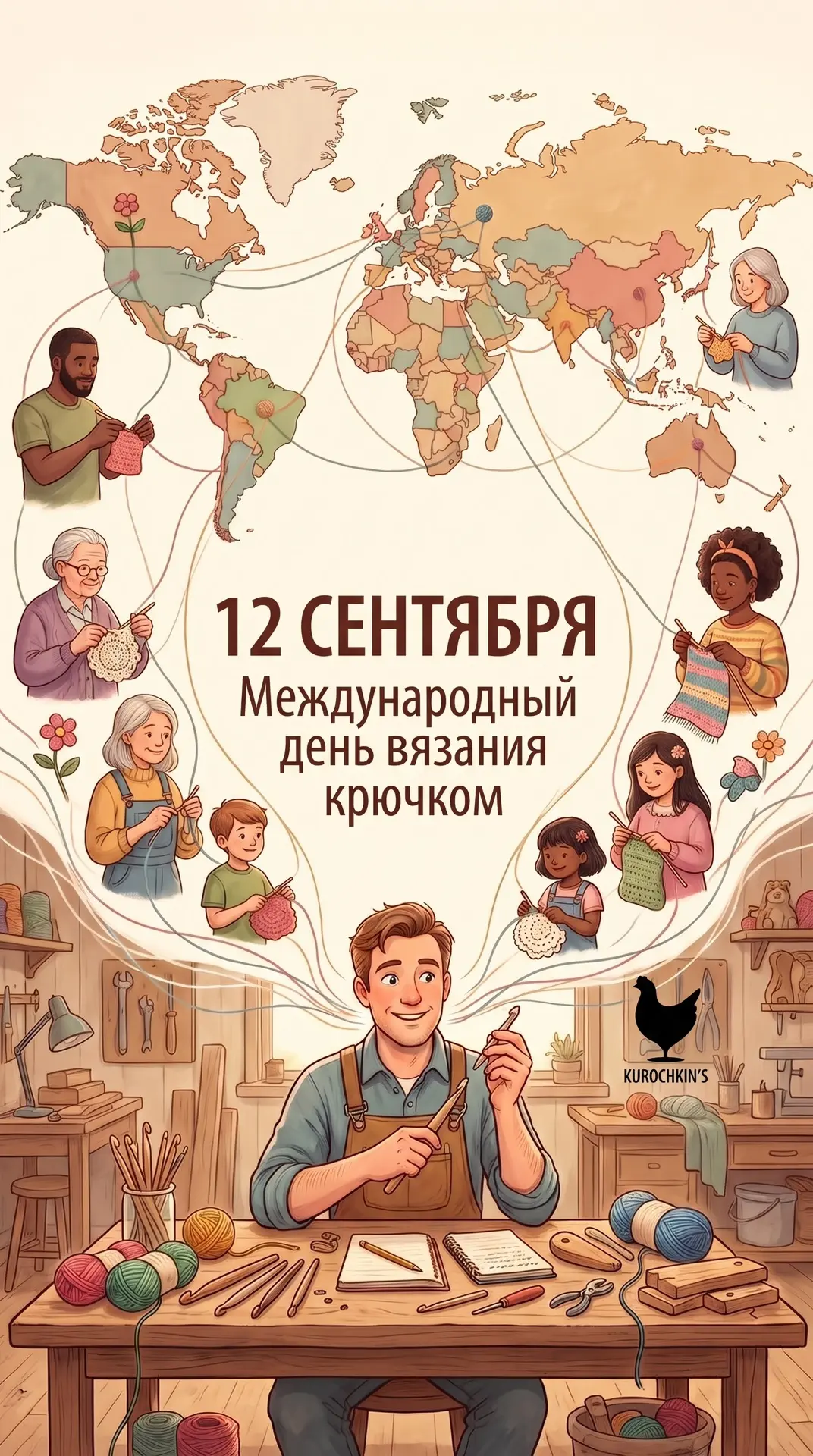 Сегодня Международный день вязания крючком 😁