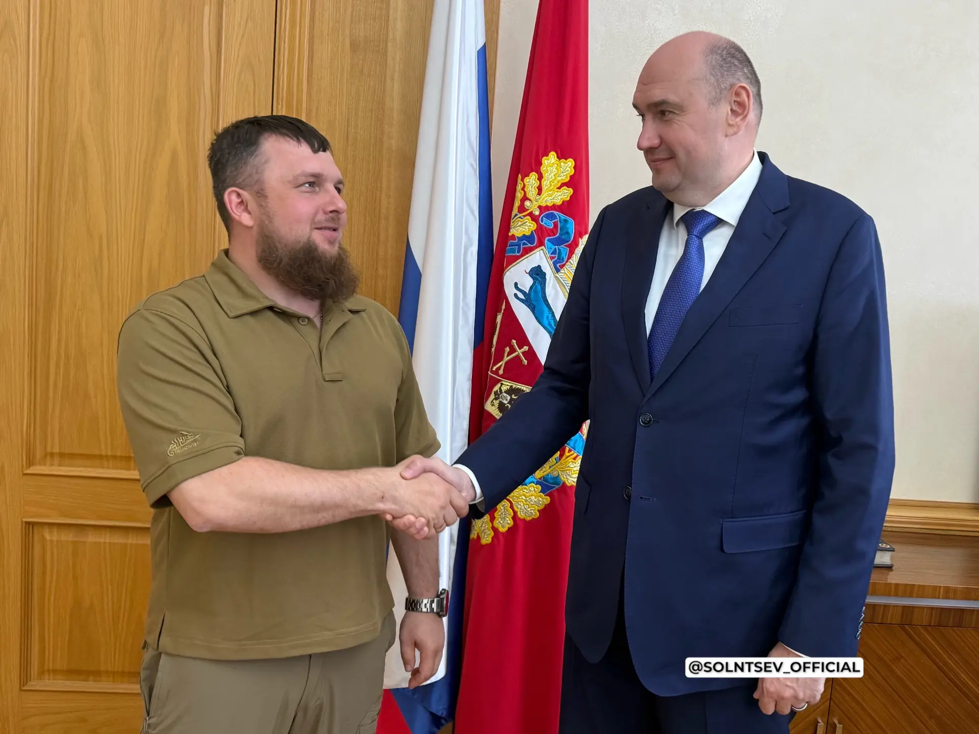 Провёл встречу с командиром казачьего добровольческого отряда БАРС-6 «Форштадт» Борисом...