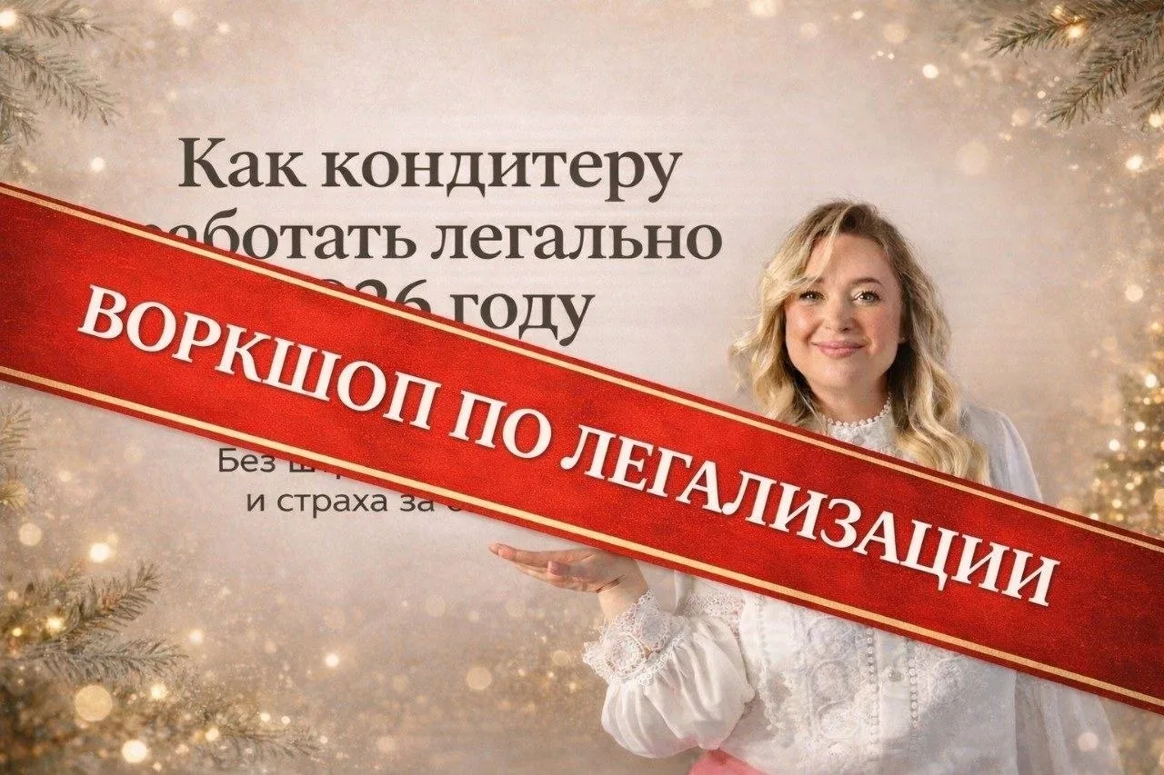 🥳 МАРАФОН - ВОРКШОП ПО ЛЕГАЛИЗАЦИИ для кондитеров 👩🏼‍🍳