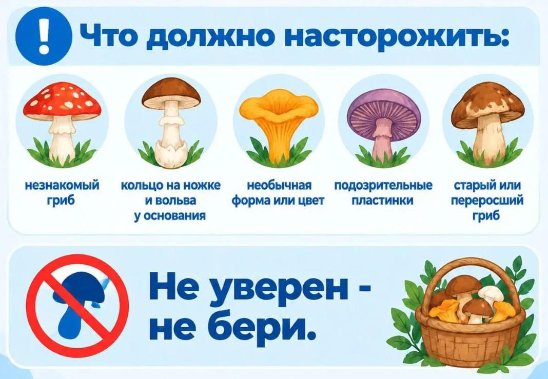 Даже опытному грибнику важно помнить, что ядовитый гриб не всегда выглядит подозрительн...