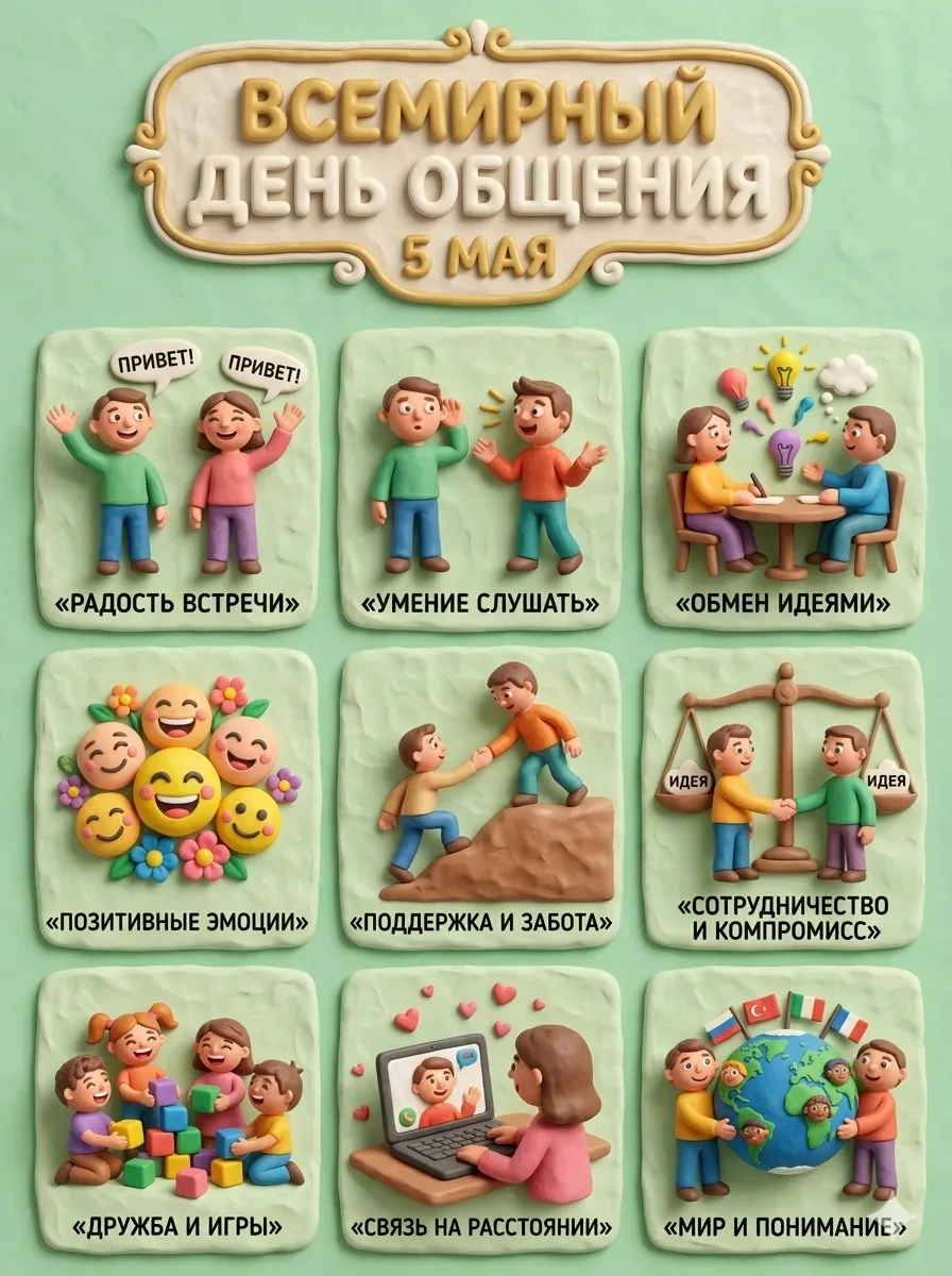 ​🌍 5 МАЯ — ВСЕМИРНЫЙ ДЕНЬ ОБЩЕНИЯ! 👋

​Мы так часто общаемся, что забываем, какое это настоящее чу