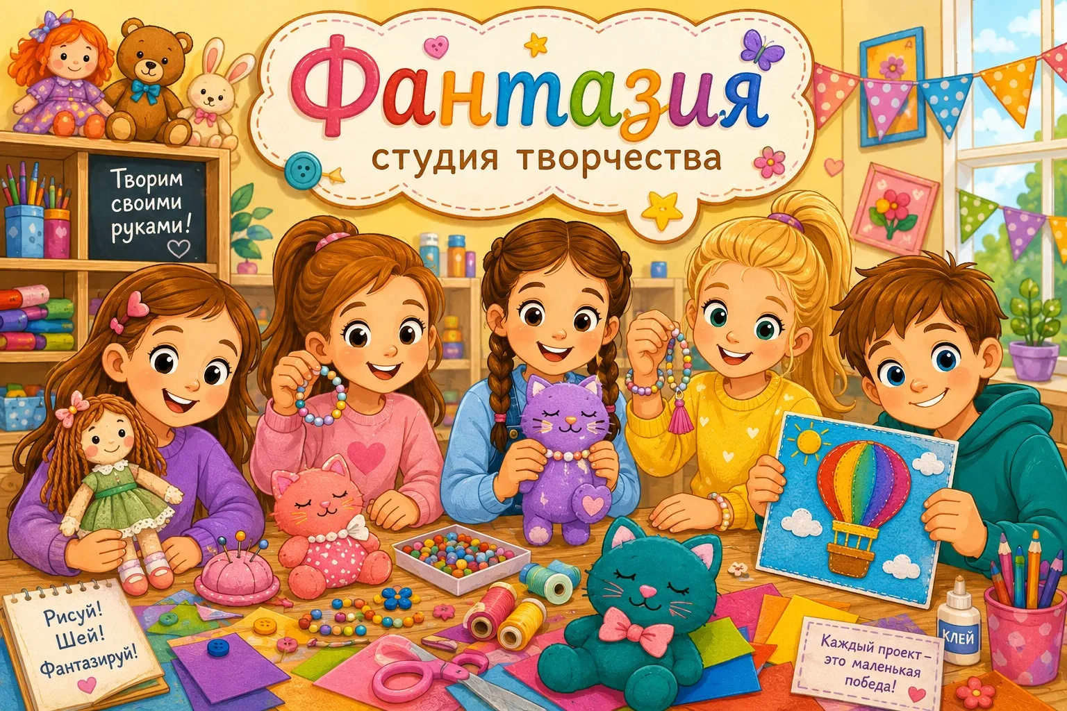 🎨 Творить — это так увлекательно! А в студии «Фантазия» творить ещё и очень весело! 🎨
