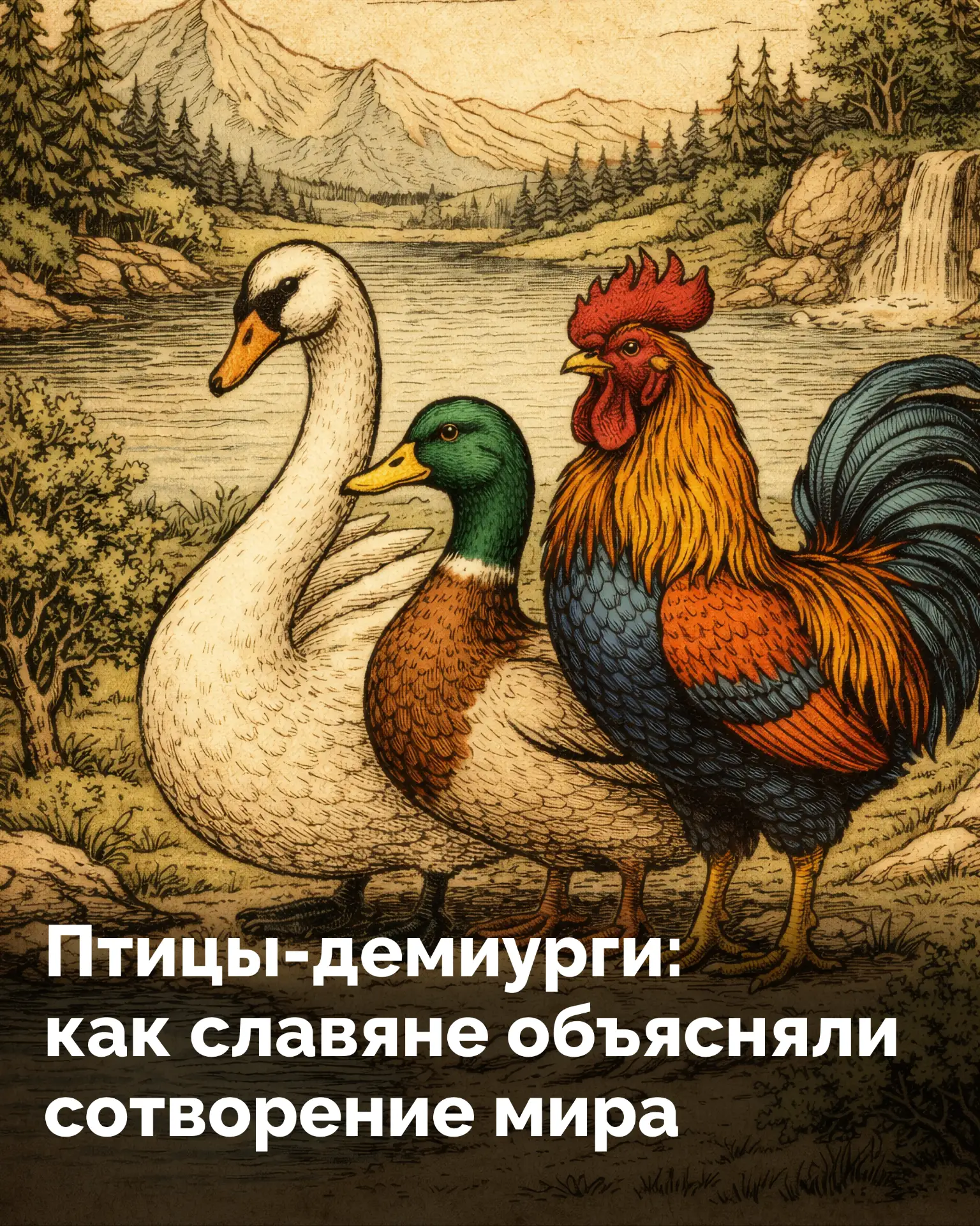 🪶 В славянской мифологии птицы занимали особое место. Они были не просто частью природы, а творцами 