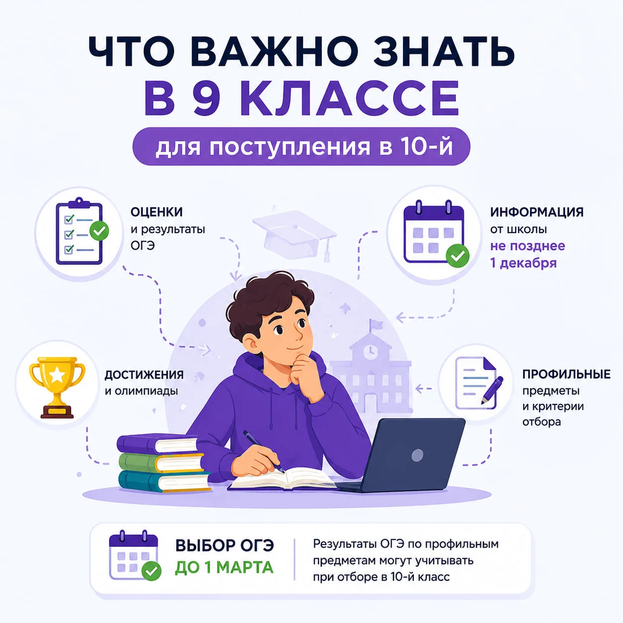 Собираетесь в 10 класс? Вот что важно знать уже в начале 9-го