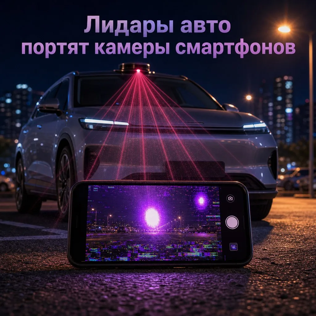 Лидары в машинах портят камеры смартфонов