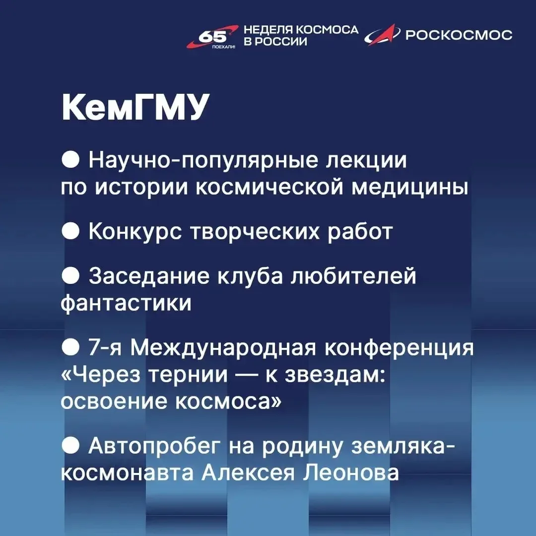 С 6 по 12 апреля в России пройдёт Первая российская Неделя космоса.