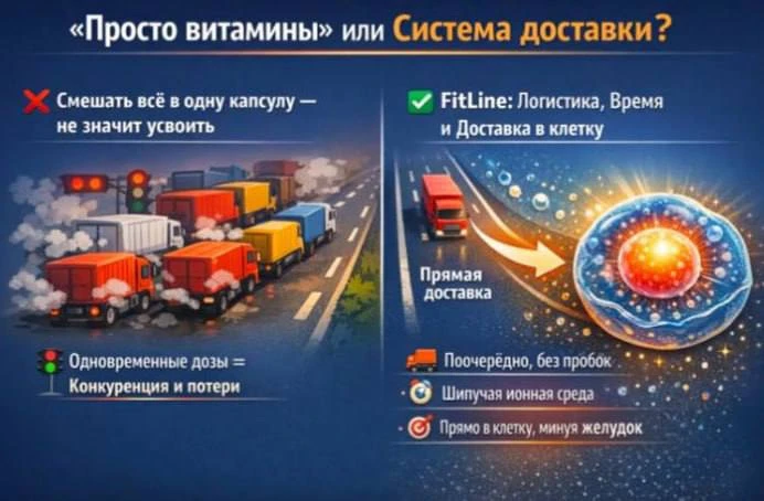 👉Суть концепции Fitline - не смешивание, а последовательность