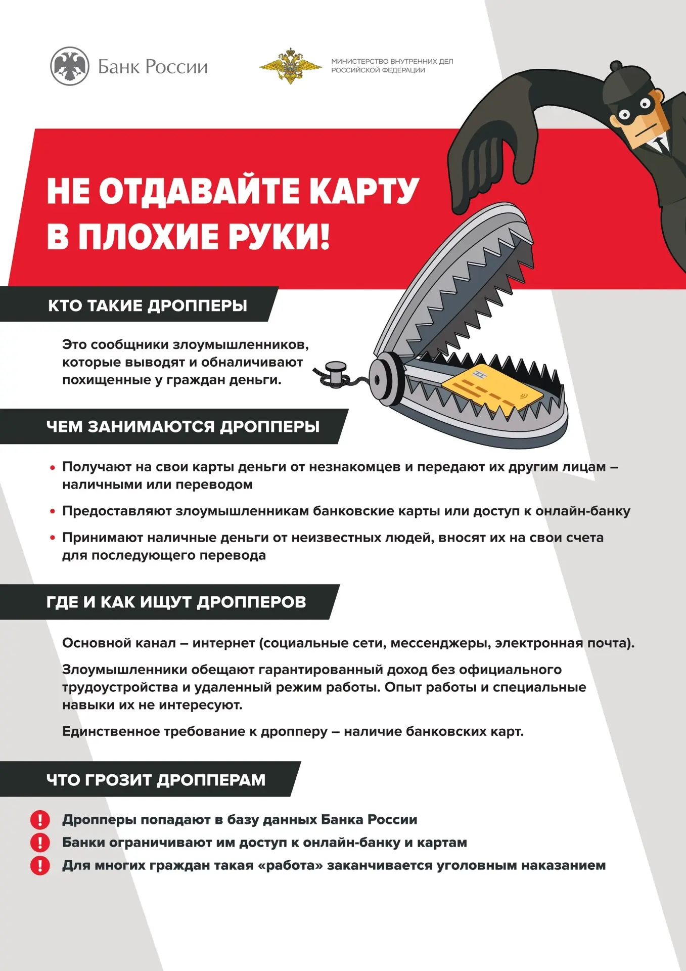 ‼ Дропперство – игра с огнем. Почему наказание неизбежно?

Друзья! Многие из вас, наверное, слышали 