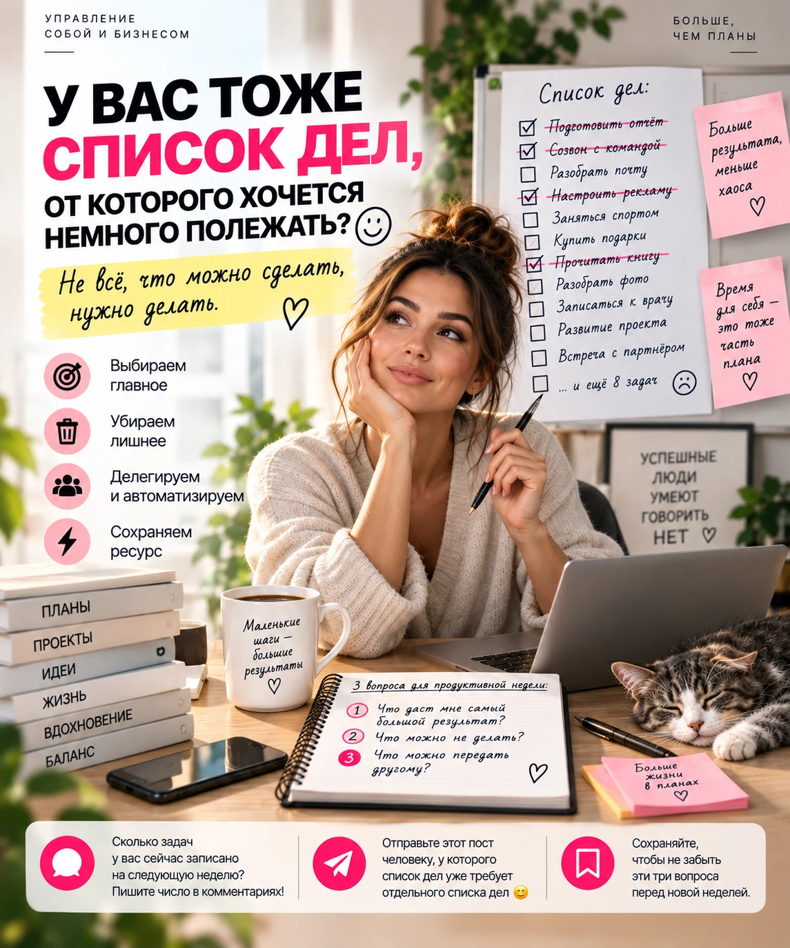 У вас тоже список дел, от которого хочется немного полежать? 😄 🤪 💁‍♀️