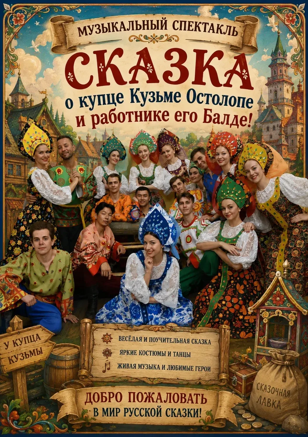 ☺️А вы знали, что «Сказку о купце Кузьме Остолопе и работнике его Балде» можно посмотре...