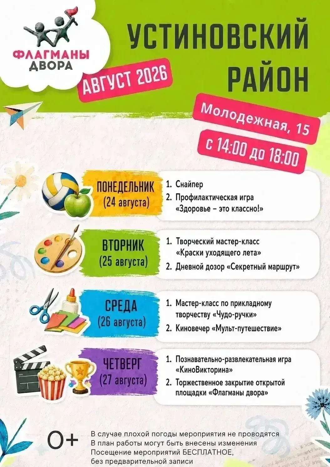 🔅В Устиновском районе финальная неделя проекта «Флагманы двора»: